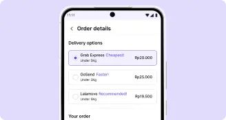 Select your preferred delivery option